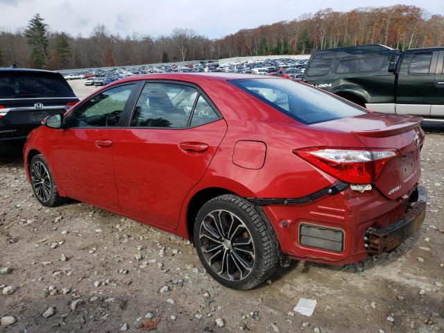 2T1BURHE4EC222068 - 2014 TOYOTA COROLLA L RED photo 2