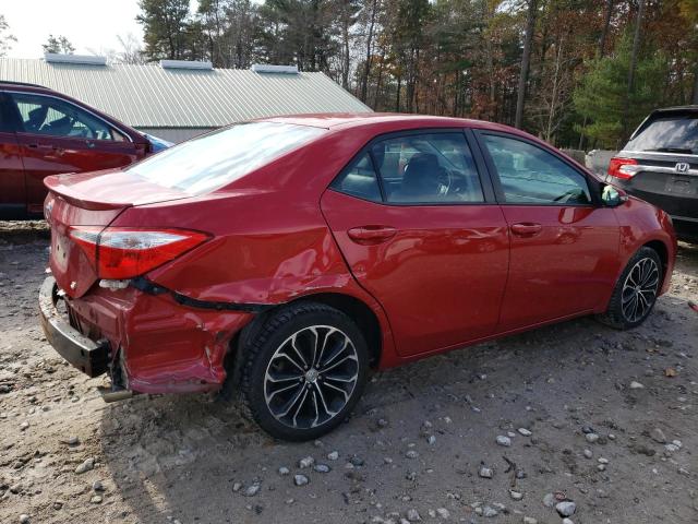 2T1BURHE4EC222068 - 2014 TOYOTA COROLLA L RED photo 3