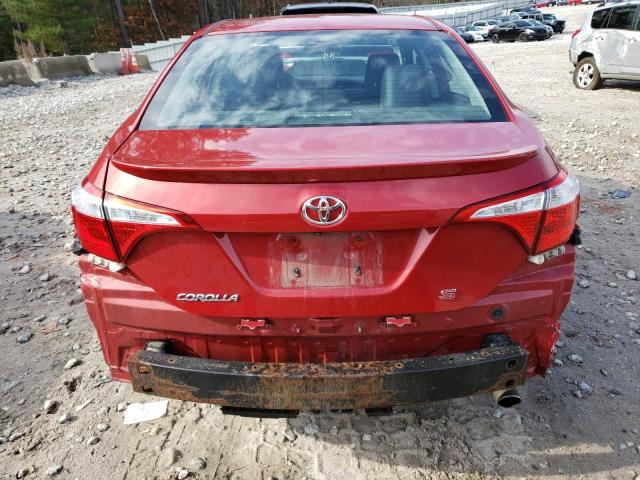 2T1BURHE4EC222068 - 2014 TOYOTA COROLLA L RED photo 6