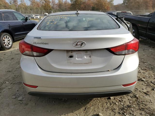 5NPDH4AE0GH715529 - 2016 HYUNDAI ELANTRA SE SILVER photo 6