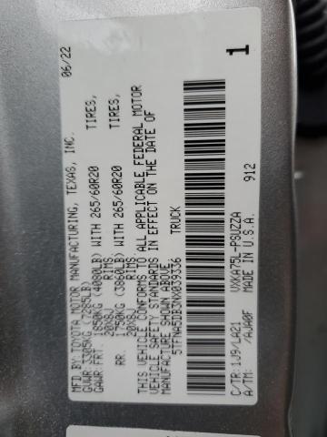 5TFNA5DB3NX039336 - 2022 TOYOTA TUNDRA CREWMAX PLATINUM Gümüş foto 13