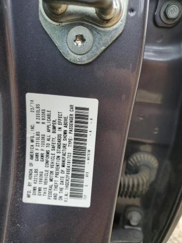 1HGCR2F86EA181703 - 2014 HONDA ACCORD EXL CHARCOAL photo 12