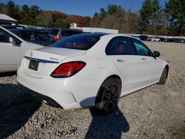 WDDWF8EB2KR456233 - 2019 MERCEDES-BENZ C 300 4MATIC WHITE photo 3