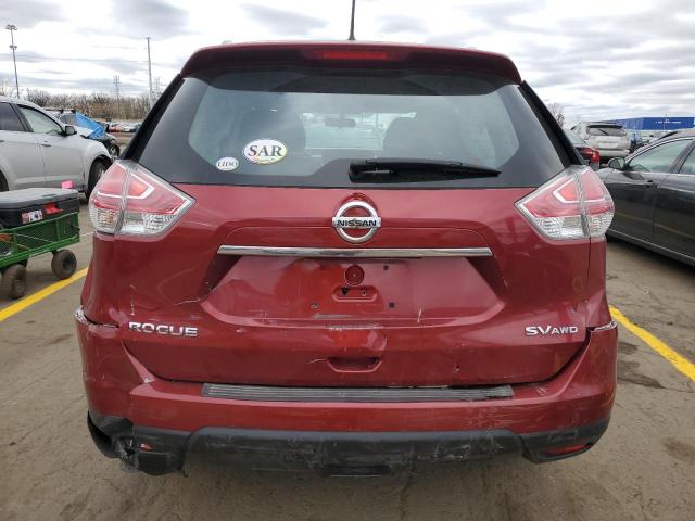 KNMAT2MV7FP516613 - 2015 NISSAN ROGUE S RED photo 6