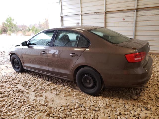 3VW2K7AJ9FM412715 - 2015 VOLKSWAGEN JETTA BASE BROWN photo 2