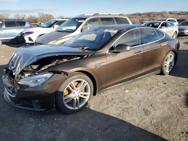 5YJSA1CG3DFP13342 - 2013 TESLA MODEL S BROWN photo 1