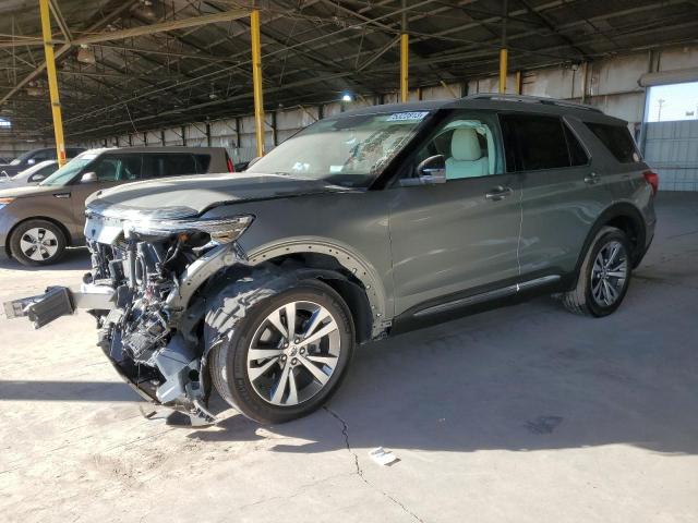 1FM5K8HC7LGC07408 - 2020 FORD EXPLORER PLATINUM GREEN photo 1