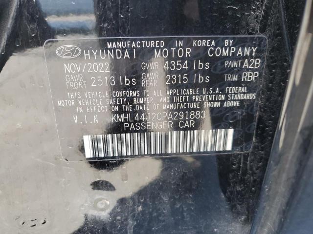 KMHL44J20PA291883 - 2023 HYUNDAI SONATA SEL PLUS BLACK photo 12