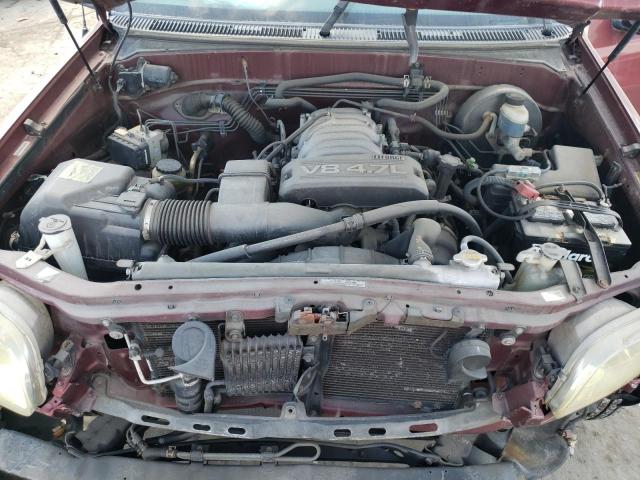 5TBBT441X4S443102 - 2004 TOYOTA TUNDRA ACCESS CAB SR5 MAROON photo 11