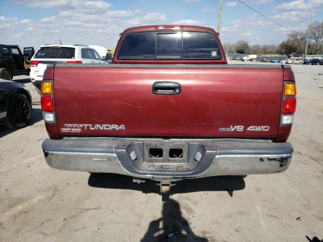 5TBBT441X4S443102 - 2004 TOYOTA TUNDRA ACCESS CAB SR5 MAROON photo 6