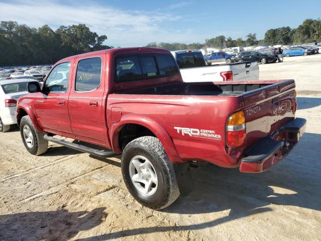 5TEGM92N32Z094507 - 2002 TOYOTA TACOMA DOUBLE CAB PRERUNNER RED photo 2