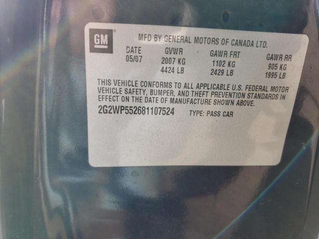 2G2WP552681107524 - 2008 PONTIAC GRAND PRIX 蓝色 照片 13