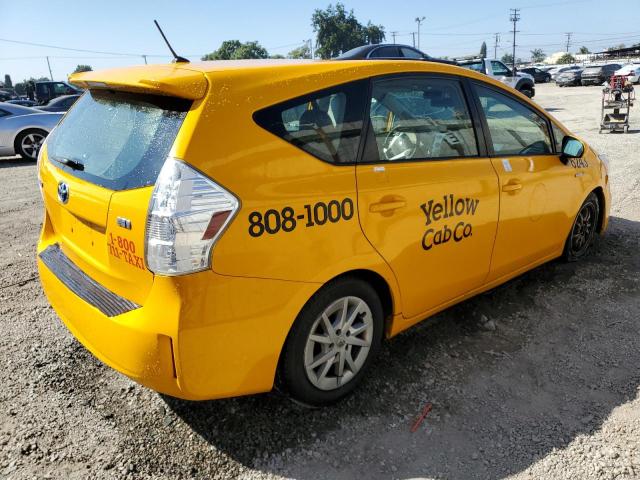 JTDZN3EU6E3366976 - 2014 TOYOTA PRIUS V YELLOW photo 3