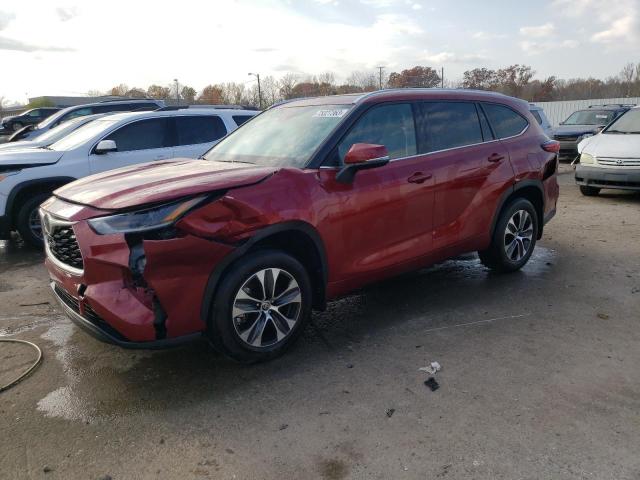 5TDGZRBH1MS127807 - 2021 TOYOTA HIGHLANDER XLE RED photo 1