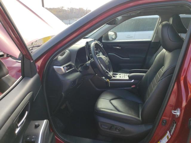 5TDGZRBH1MS127807 - 2021 TOYOTA HIGHLANDER XLE RED photo 7