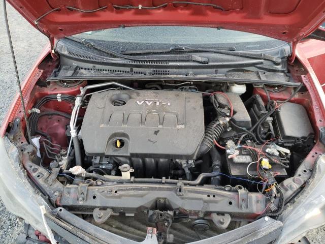 2T1BURHE0KC246539 - 2019 TOYOTA COROLLA L RED photo 11