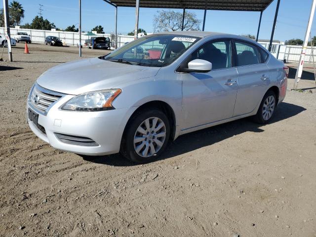 3N1AB7AP2EL689667 - 2014 NISSAN SENTRA S SILVER photo 1