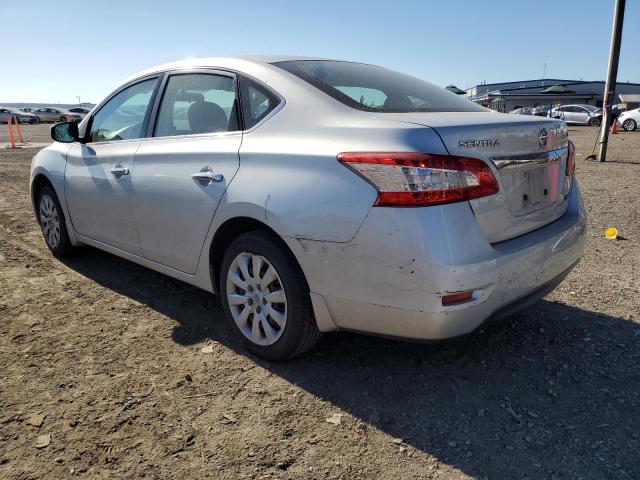 3N1AB7AP2EL689667 - 2014 NISSAN SENTRA S SILVER photo 2