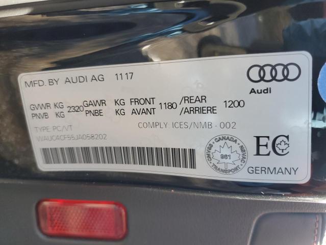 WAUC4CF55JA058202 - 2018 AUDI S5 PRESTIGE 黑色 照片 12