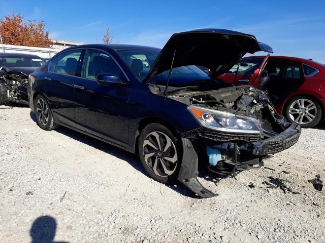 1HGCR3F83GA016863 - 2016 HONDA ACCORD EXL BLUE photo 4