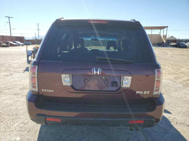 5FNYF18728B033880 - 2008 HONDA PILOT EXL BURGUNDY photo 6