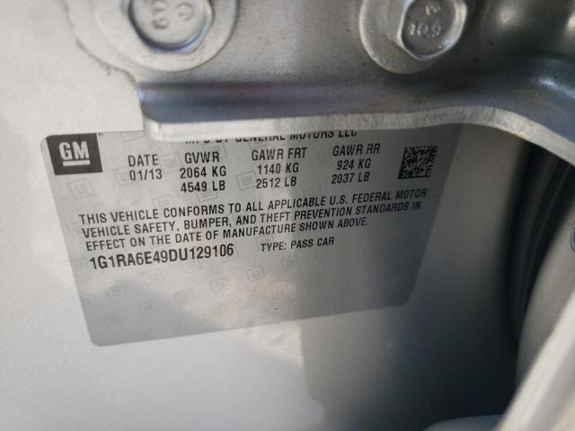 1G1RA6E49DU129106 - 2013 CHEVROLET VOLT SILVER photo 12