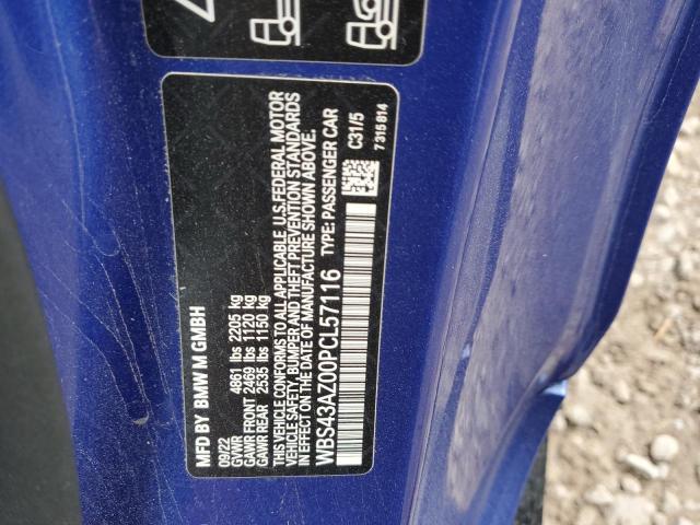 WBS43AZ00PCL57116 - 2023 BMW M4 COMPETITION BLUE photo 13
