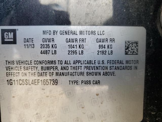 1G11C5SL4EF165739 - 2014 CHEVROLET MALIBU 1LT Qara foto 12