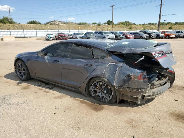 5YJSA1E65MF447181 - 2021 TESLA MODEL S GRAY photo 2