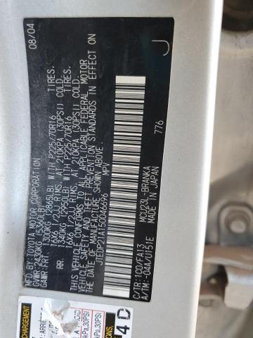 JTEDP21A150046696 - 2005 TOYOTA HIGHLANDER LIMITED SILVER photo 13