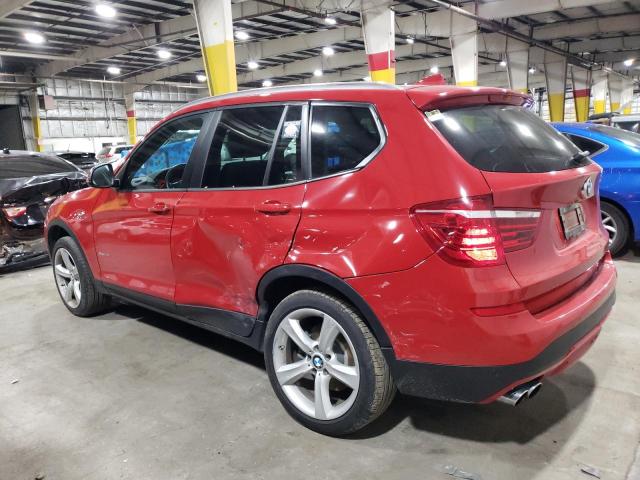 5UXWX9C3XH0W80306 - 2017 BMW X3 XDRIVE28I RED photo 2