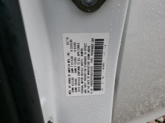 1HGCR2F97GA225039 - 2016 HONDA ACCORD EXL WHITE photo 13