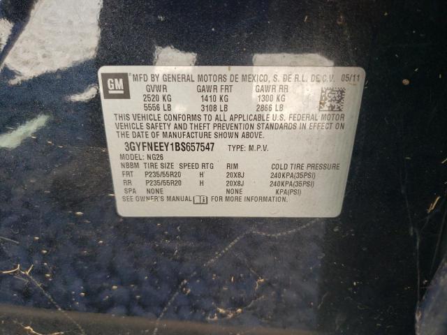 3GYFNEEY1BS657547 - 2011 CADILLAC SRX PERFORMANCE COLLECTION Noir photo 14