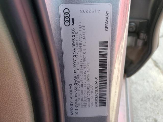 WAUHGBFC3EN065430 - 2014 AUDI A6 PRESTIGE ვერცხლისფერი ფოტო 13