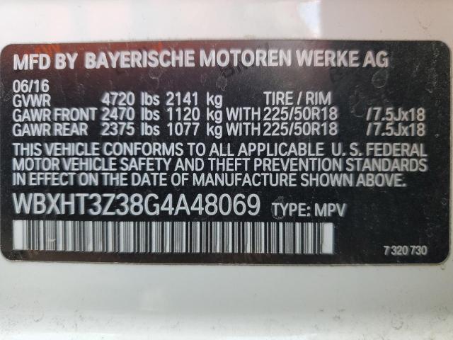 WBXHT3Z38G4A48069 - 2016 BMW X1 XDRIVE28I WHITE photo 13