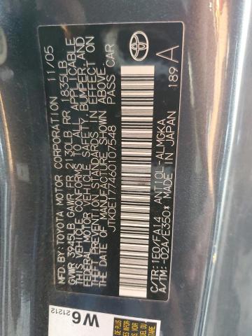 JTKDE177460107548 - 2006 TOYOTA SCION TC 灰色 照片 12