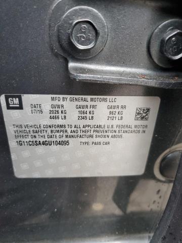 1G11C5SA4GU104095 - 2016 CHEVROLET MALIBU LIM LT 黑色 照片 12