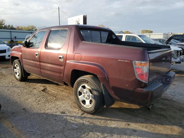 2HJYK16207H524147 - 2007 HONDA RIDGELINE RT BURGUNDY photo 2