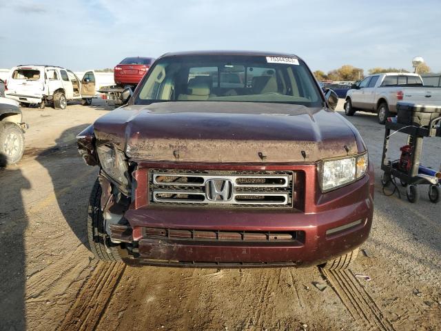 2HJYK16207H524147 - 2007 HONDA RIDGELINE RT BURGUNDY photo 5