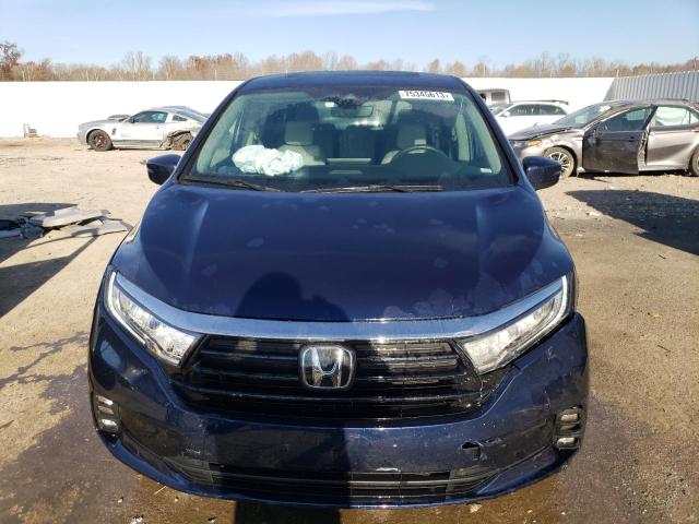 5FNRL6H79MB014375 - 2021 HONDA ODYSSEY EXL BLUE photo 5