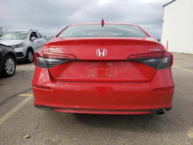 2HGFE2F59PH529058 - 2023 HONDA CIVIC SPORT წითელი ფოტო 6