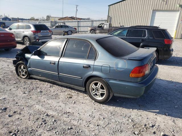 1HGEJ6622WL027434 - 1998 HONDA CIVIC DX BLUE photo 2