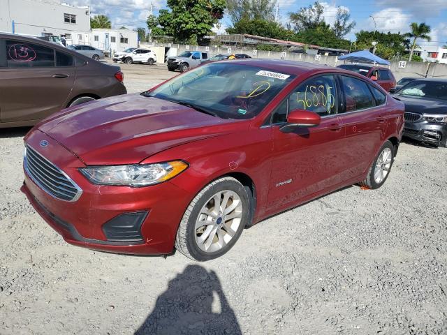 3FA6P0LU7KR262692 - 2019 FORD FUSION SE RED photo 1