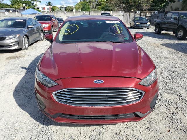 3FA6P0LU7KR262692 - 2019 FORD FUSION SE RED photo 5