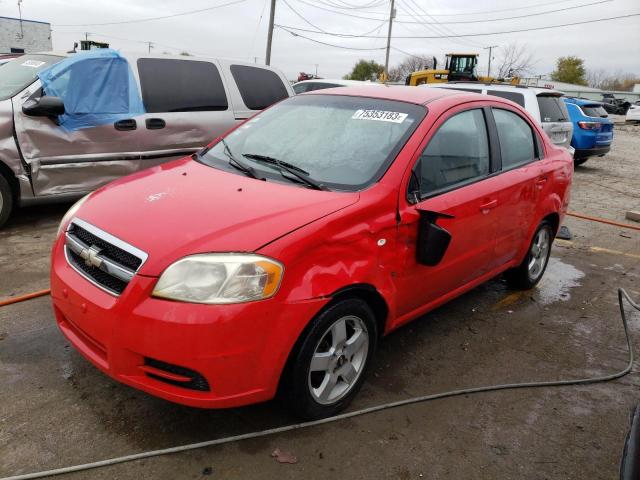 KL1TG56647B105101 - 2007 CHEVROLET AVEO LT RED photo 1