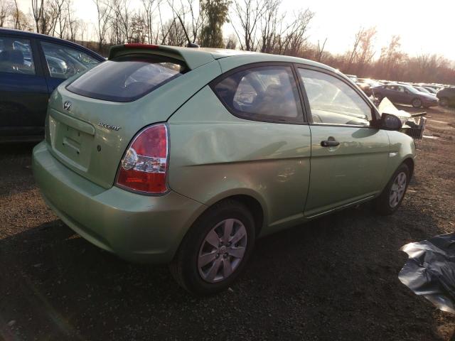 KMHCM36C98U099177 - 2008 HYUNDAI ACCENT GS GREEN photo 3