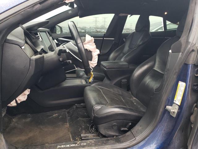 5YJSA1E41HF185728 - 2017 TESLA MODEL S ლურჯი ფოტო 7