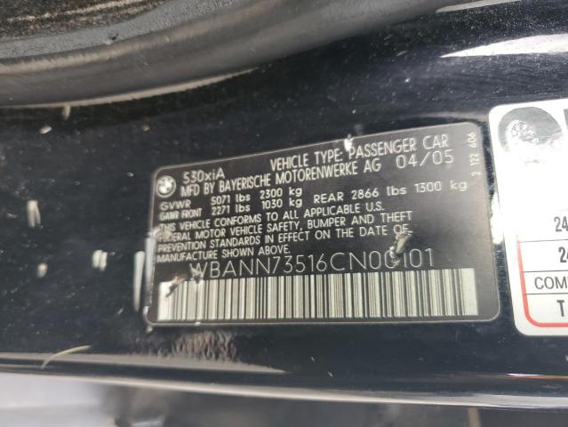 WBANN73516CN00101 - 2006 BMW 530 XIT BLACK photo 13