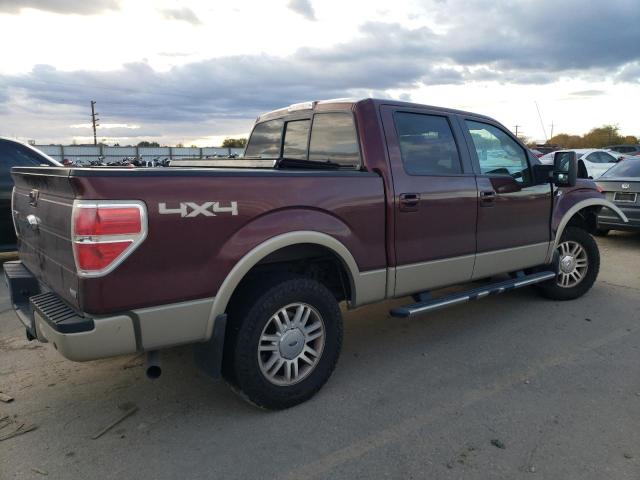 1FTFW1EV3AFC16670 - 2010 FORD F150 SUPERCREW MAROON photo 3