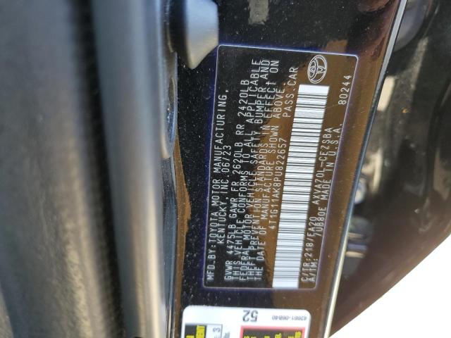 4T1G11AK8PU822657 - 2023 TOYOTA CAMRY SE NIGHT SHADE BLACK photo 12
